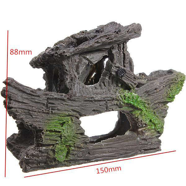 Aquarium Fish Tank Rock Shipwrecks Hiding Cave Landscape Decor