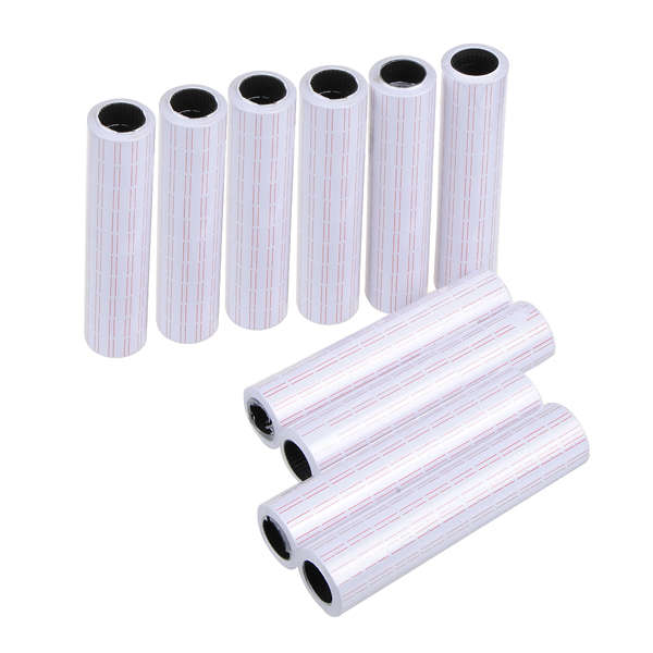 10 Rolls White Price Labels Tag Mark Sticker For Gun Labeller