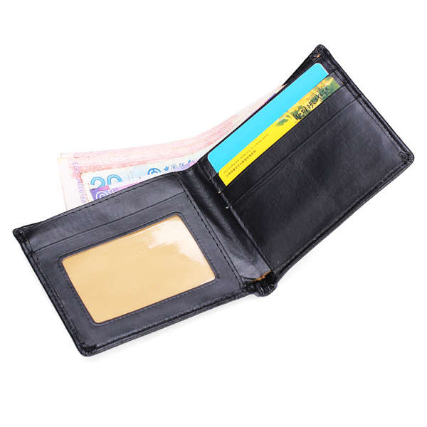 Men's Leather Business Wallet Pocket Card Clutch Bifold Slim Purse