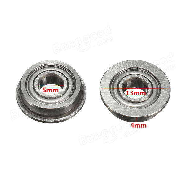 10pcs F695ZZ 5mmx13mmx4mm Double Shielded Flanged Ball Bearings