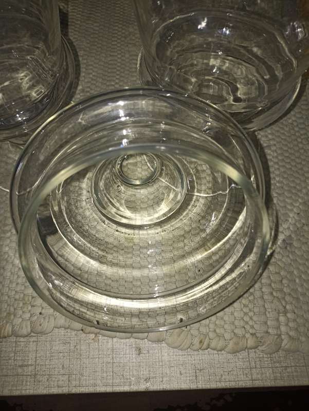 Glass biscuit jars X2