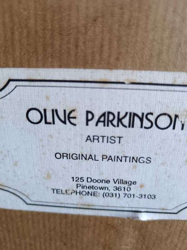Painting of Pineapple Harvest by Olive Parkinson