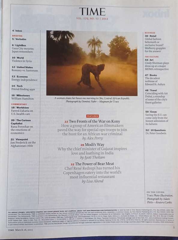 Time magazine March 26, 2012