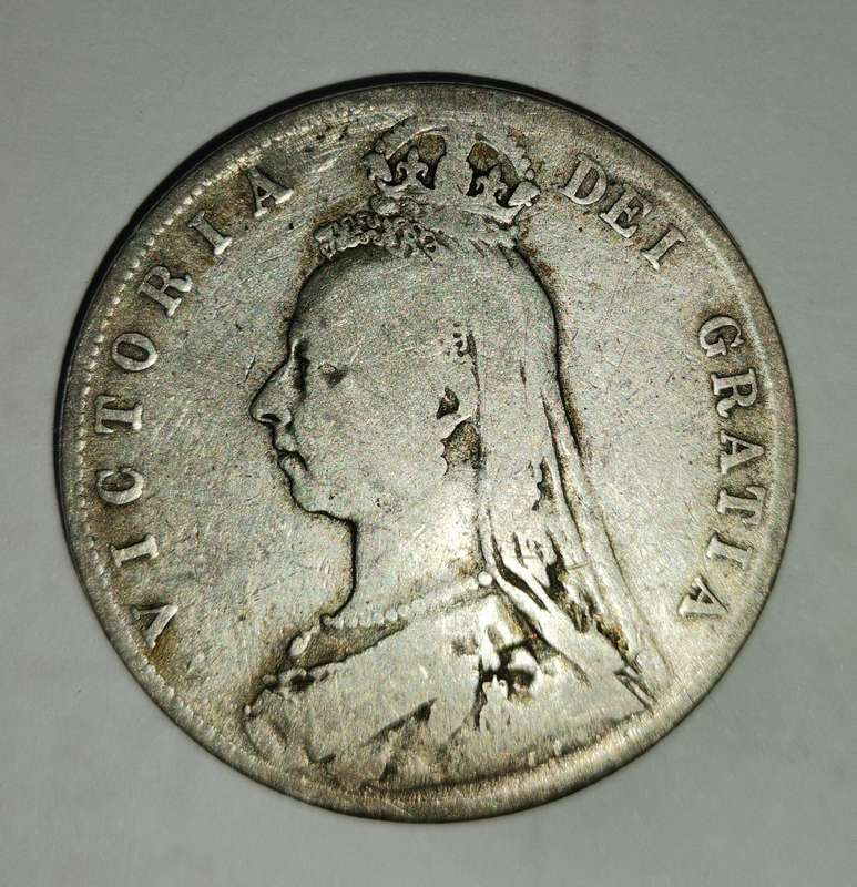 1891 Silver UK & Northern Ireland 1/2 Crown