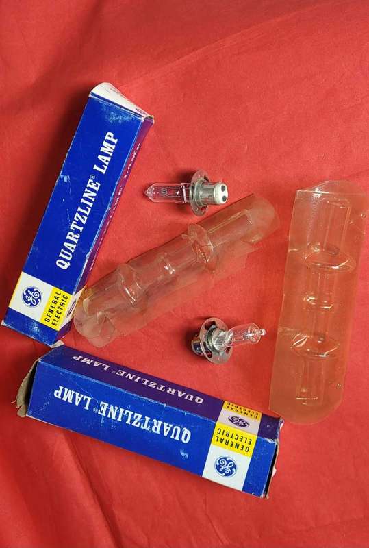 200w GENERAL ELECTRIC (USA) Quatzline 6.6A Studio/Stage Lamp Bulbs (Bid Per Piece)