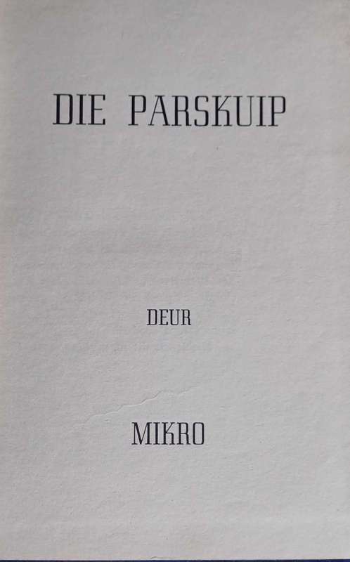 Die parskuip deur Mikro