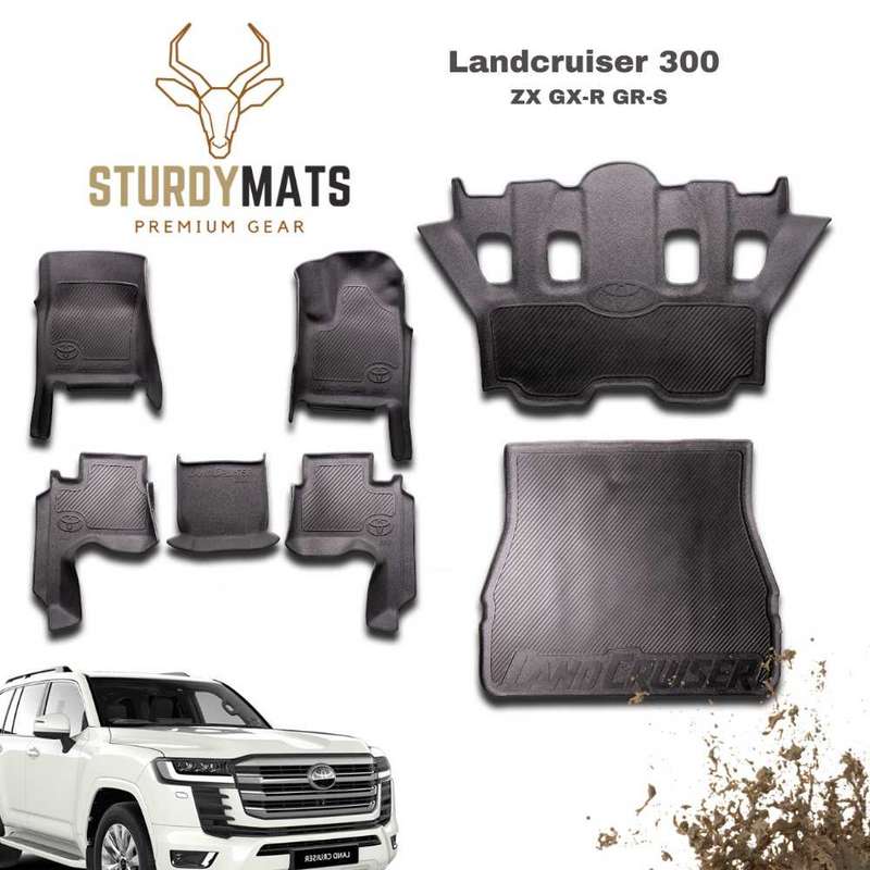 Toyota Landcruiser 300 Heavy duty Moulded Rubber Mats
