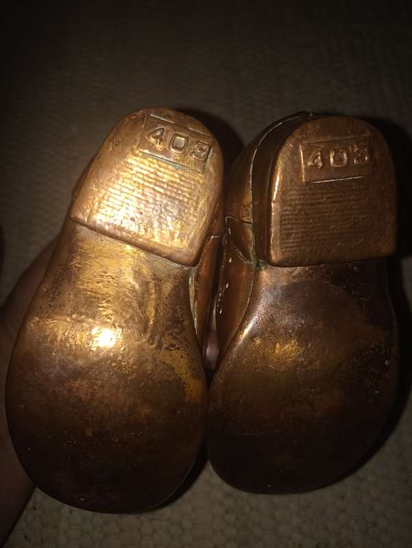 Vintage kids bronz shoes