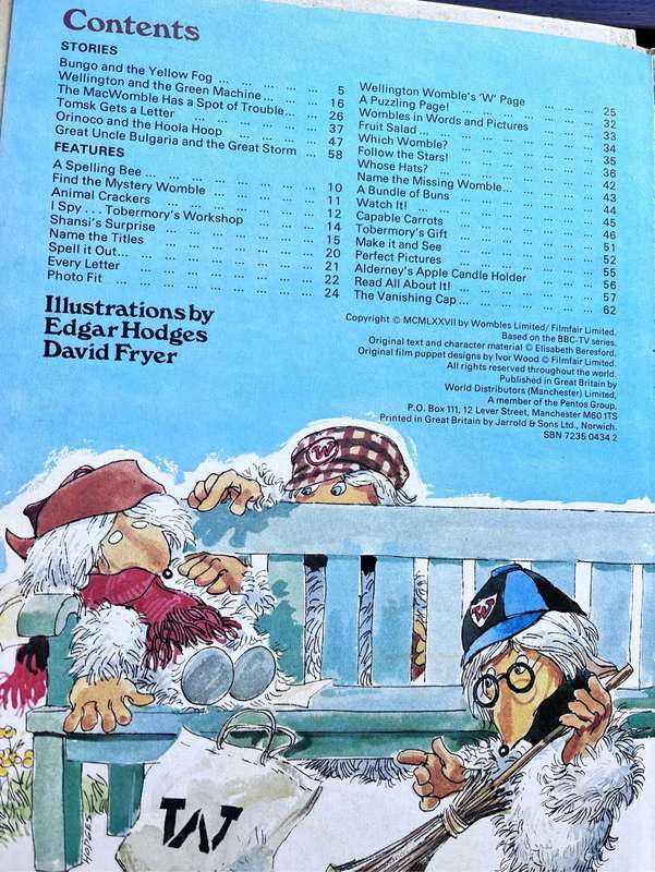 The Wombles Annual 1978 - hardcover vintage book