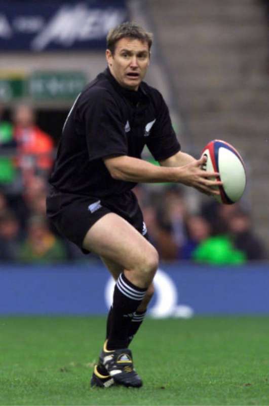 All Black Rugby Frame Signed Andrew Mehrtens