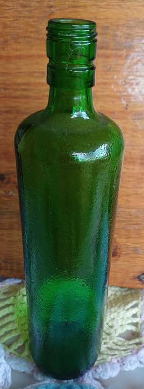 Green frosted bottle