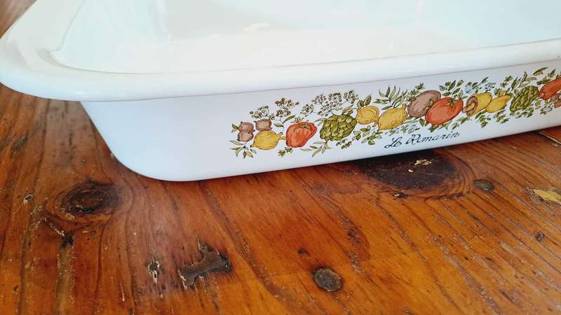 Corningware Le Romarin Spice of LIfe - roasting dish/pan - A-21 - very good condition