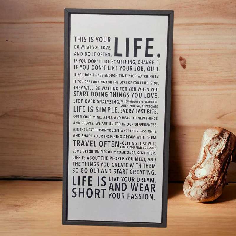 Wall hanging of LIFE