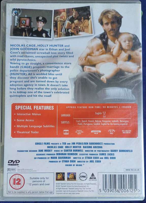 Raising Arizona dvd