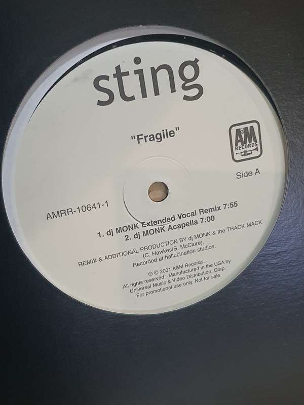STING FRAGILE 12` MAXI-SINGLE LP Like New