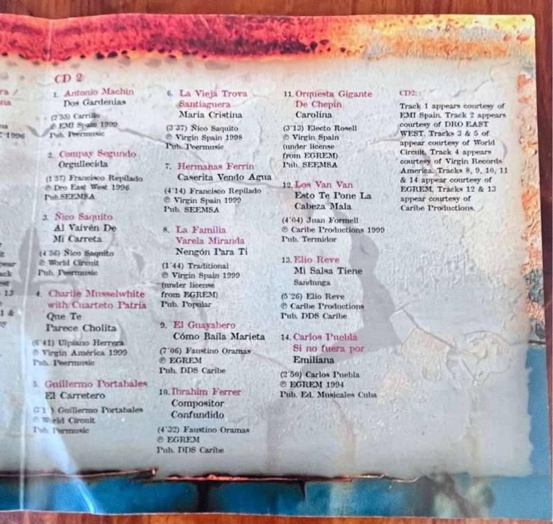 (2CD) The Best Cuban Album in the world  ever! (EU, 2000) VTDCDX288
