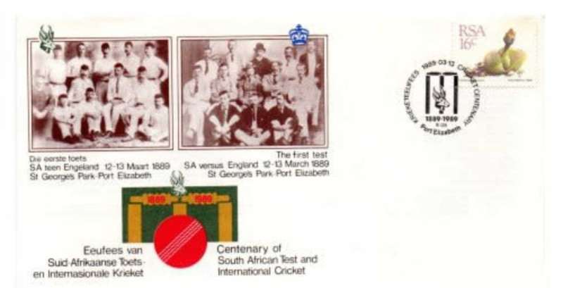 Centenary of sa test and international cricket cover 1989