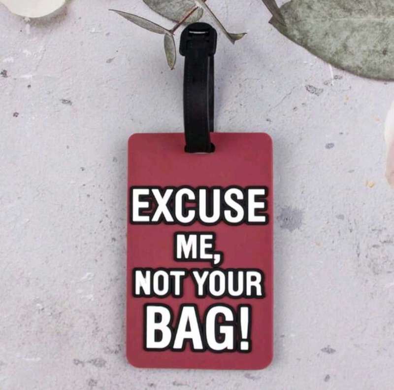 PVC Luggage Tag Identifier Card Holder Label Travel Bag Tag, 3 Pack