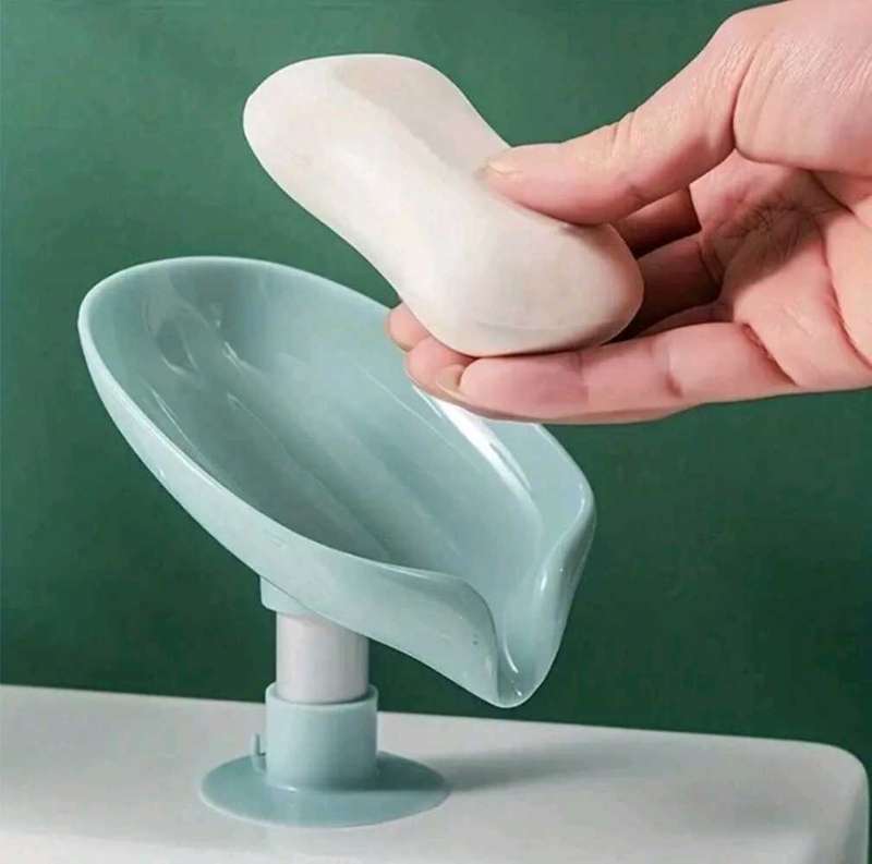 2pcs No-Drill Suction Cup Soap Shelf | Wall-Mounted Drainable Storage Rack for Bathroom & Kitchen