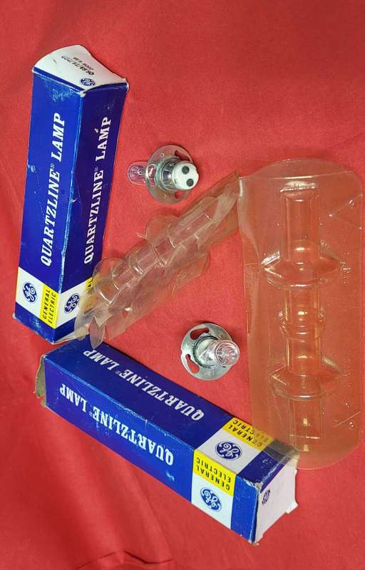200w GENERAL ELECTRIC (USA) Quatzline 6.6A Studio/Stage Lamp Bulbs (Bid Per Piece)