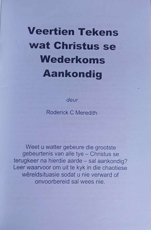 Veertien tekens wat Christus se wederkoms aankondig