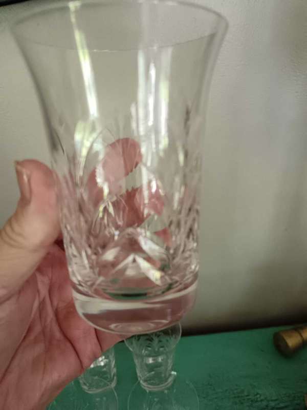 Set of 6 Stuart Crystal  Water Glasses