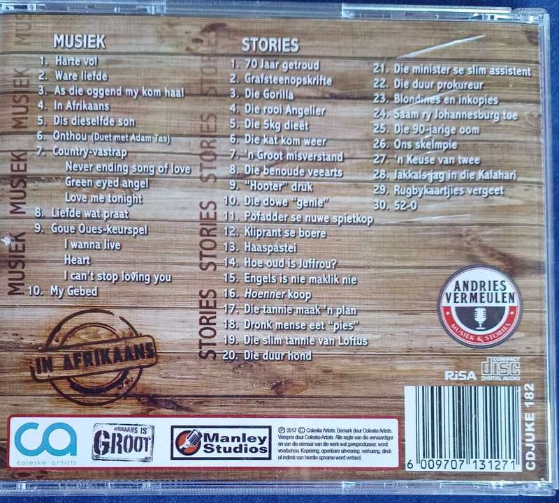 Andries Vermeulen in Afrikaans 2cd
