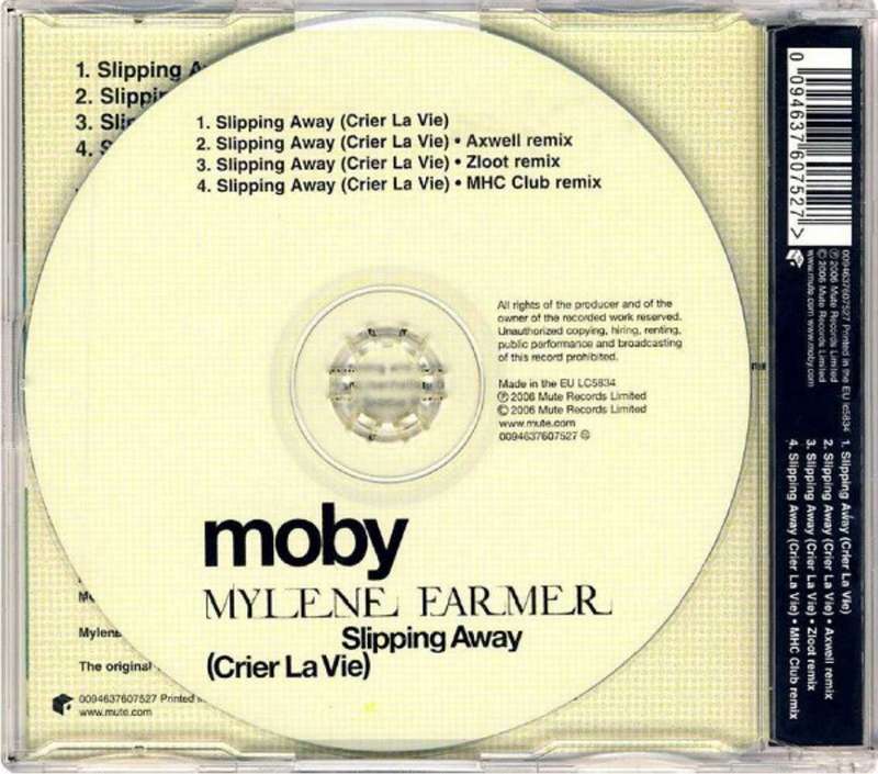 Moby, Mylene Farmer  Slipping Away (Crier La Vie