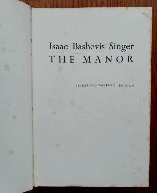 The Manor by Isaac Bashevis Singer