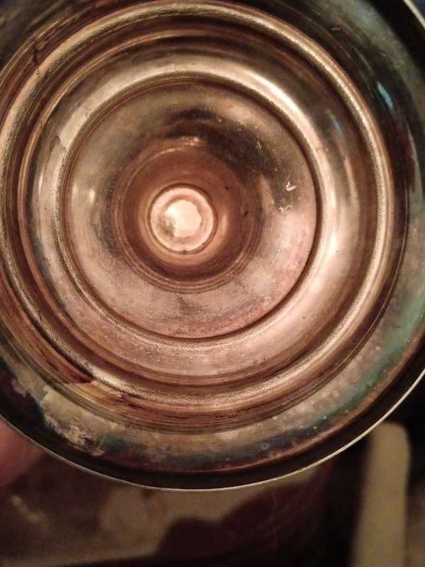 Silver Plated Pedestal Vase with Lion Head Handles