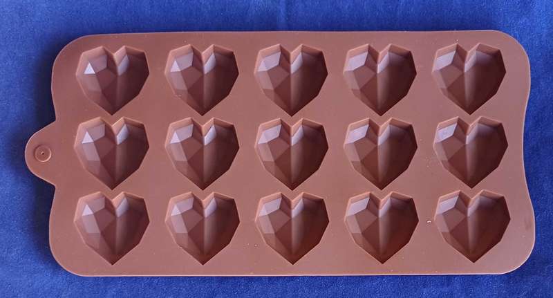 Silicone heart shaped fondant mould