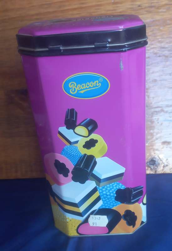 Liquorice allsorts tin