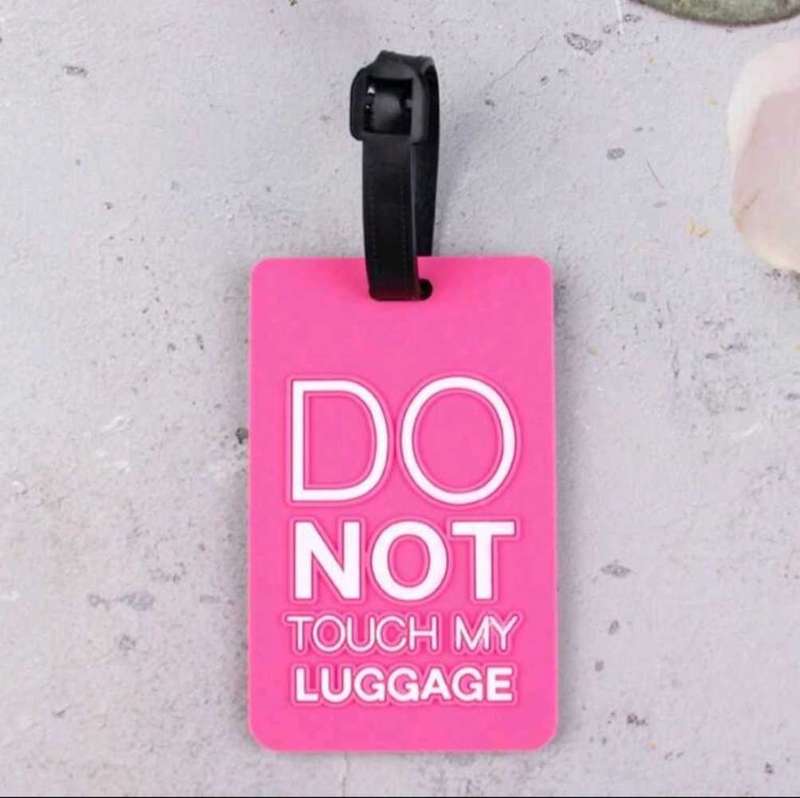 PVC Luggage Tag Identifier Card Holder Label Travel Bag Tag, 3 Pack