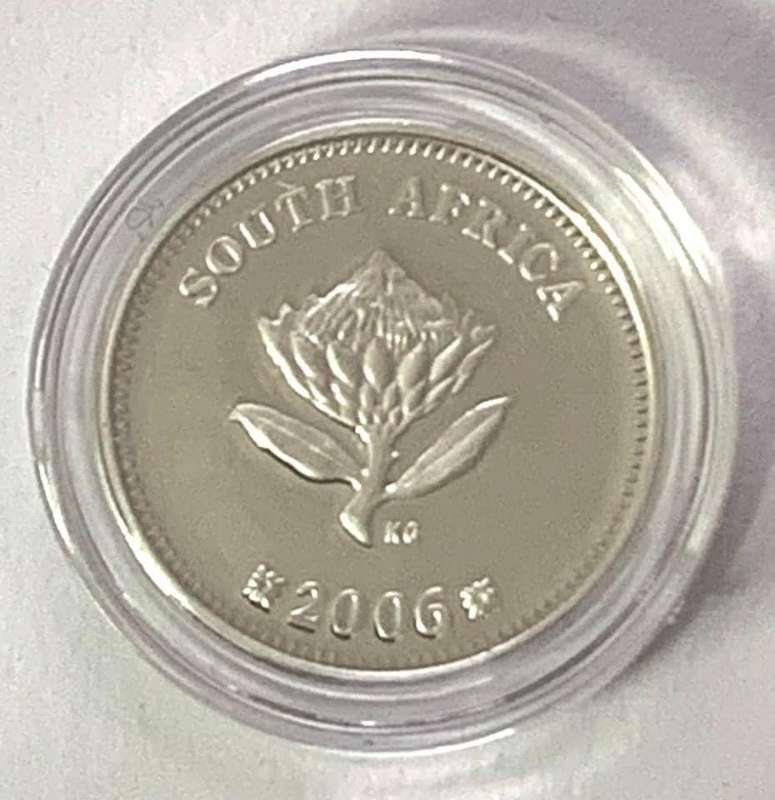 2006 SA 2 1/2 c Tickey Silver Proof.  Birds of Prey Series.