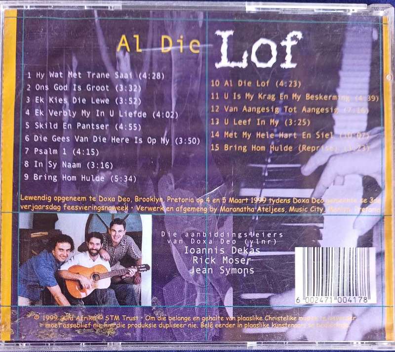 Al die lof cd