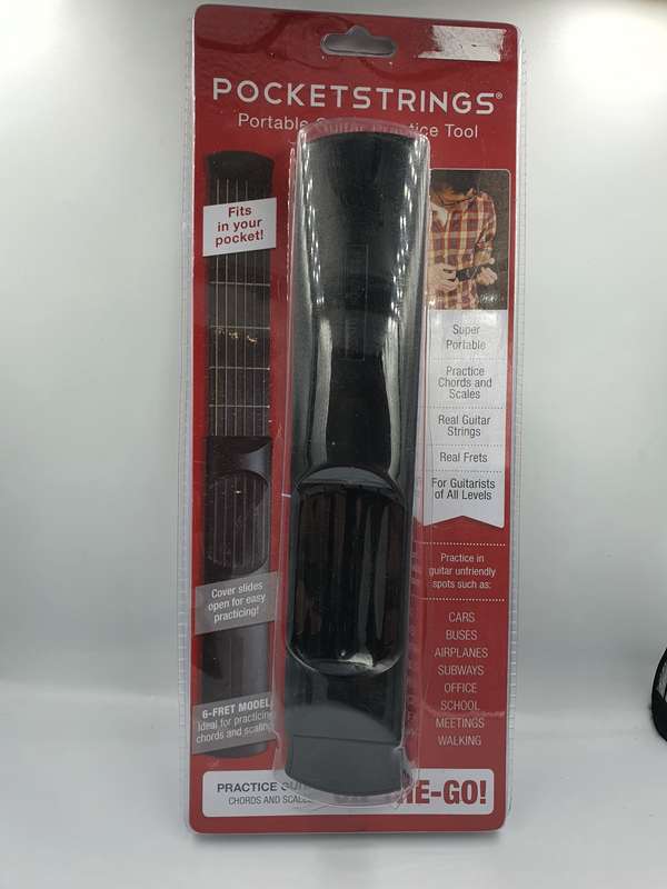 Pocket-strings Portable Guitar Practice Tool 6 Fret - New Open Box
