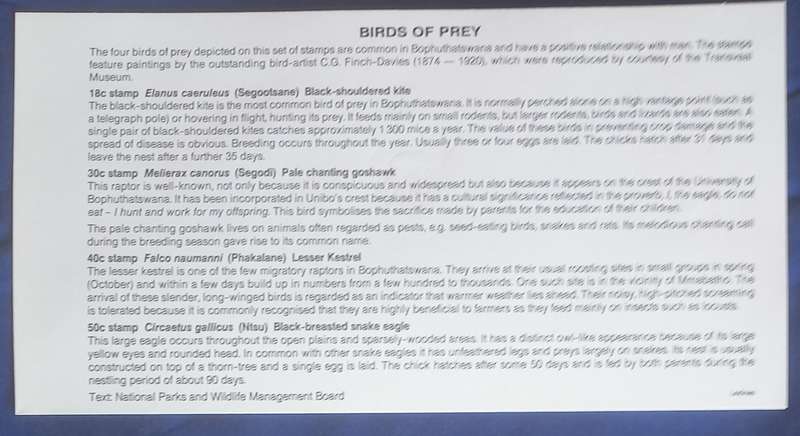 First day envelope - Birds of prey Bophuthatswana