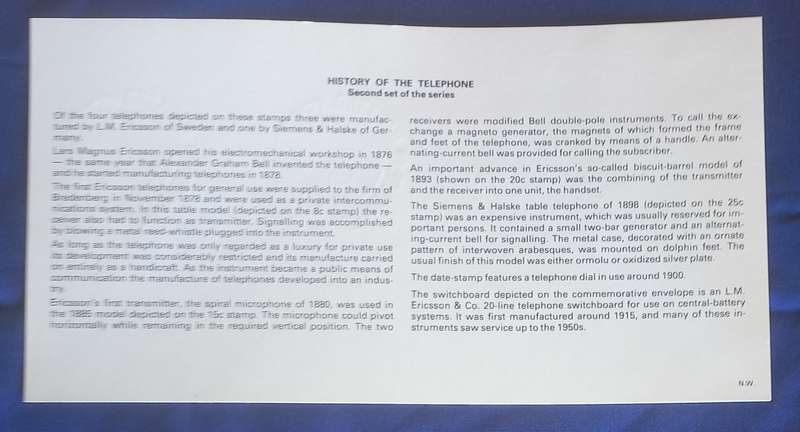 First day envelope - History of the telephone