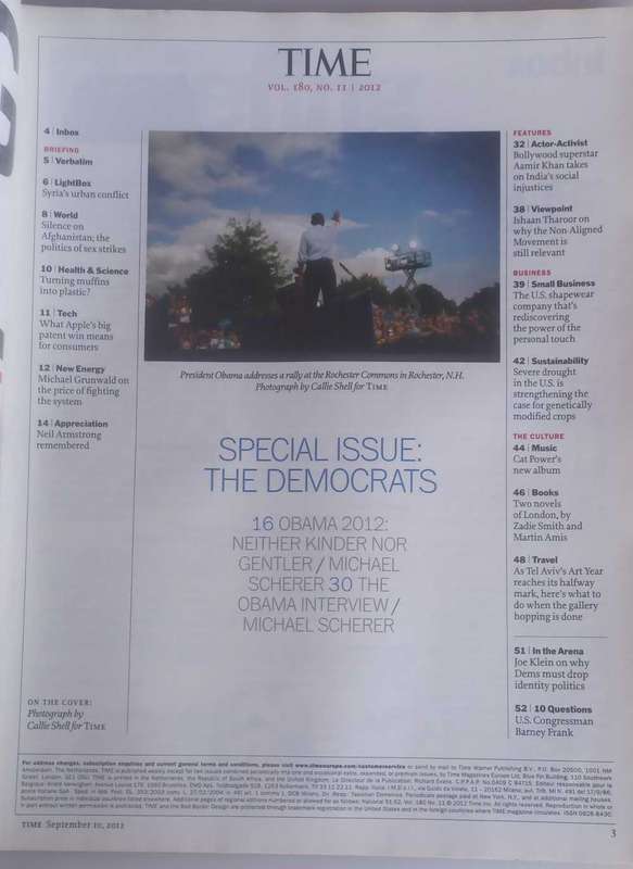 Time magazine September 10, 2012