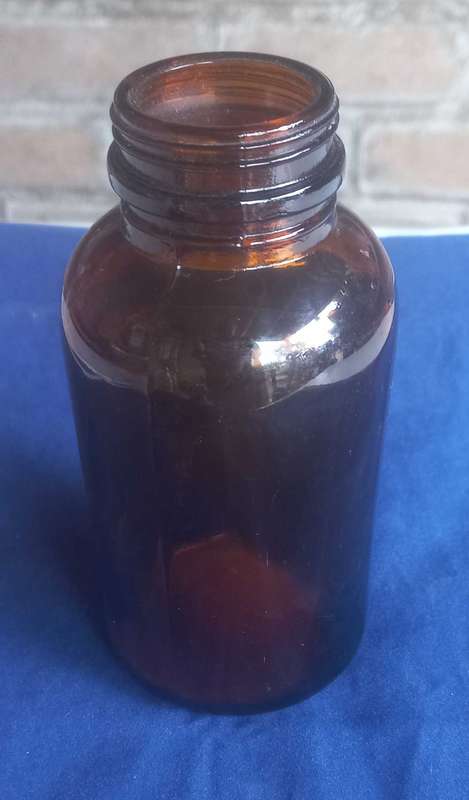 Vintage amber glass bottle