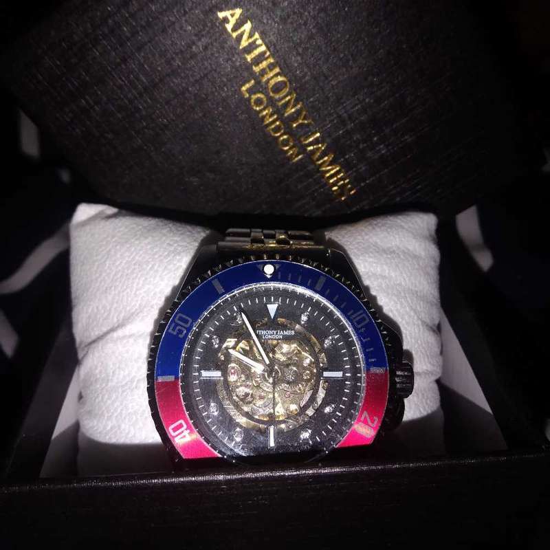 Anthony James Limited Edition Skeleton Sports Automatic Watch Steel