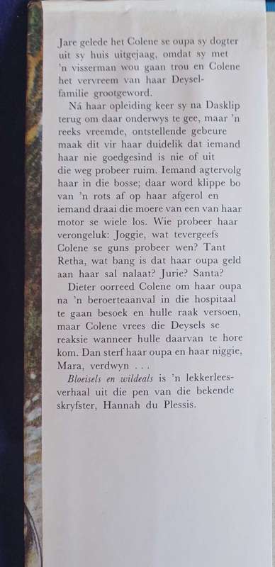 Bloeisels en wildeals deur Hannah du Plessis
