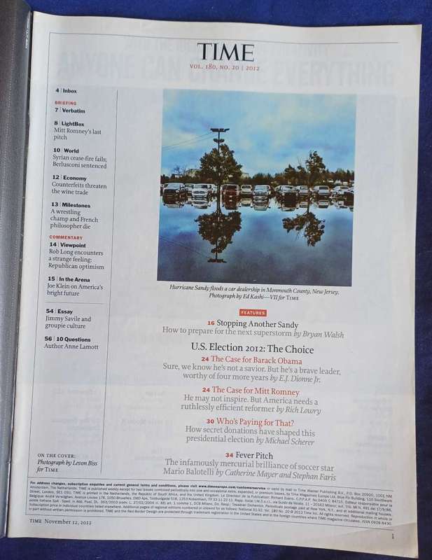 Time magazine November 12, 2012