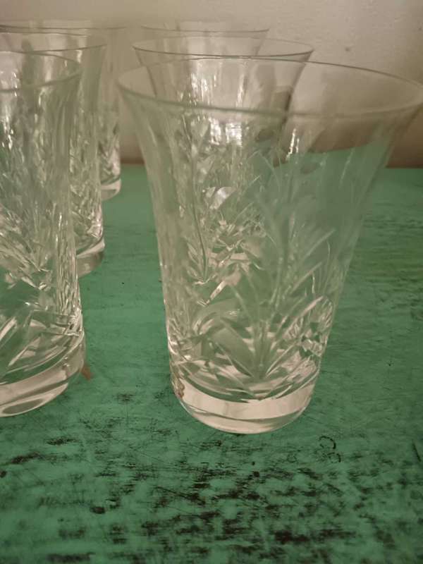 Set of 6 Stuart Crystal  Water Glasses