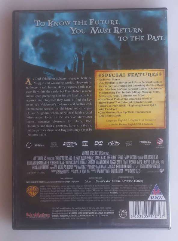 Harry Potter and the half-blood prince 2 disc special edition dvd
