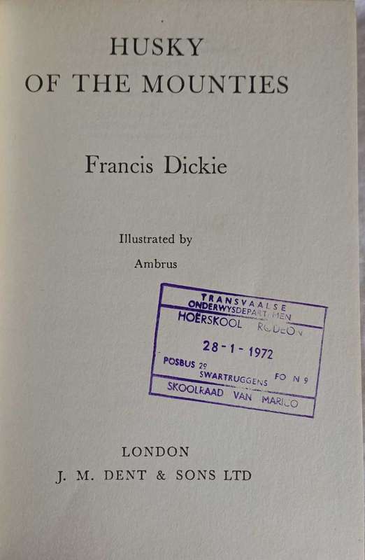 Husky of the mounties by Francis Dickie