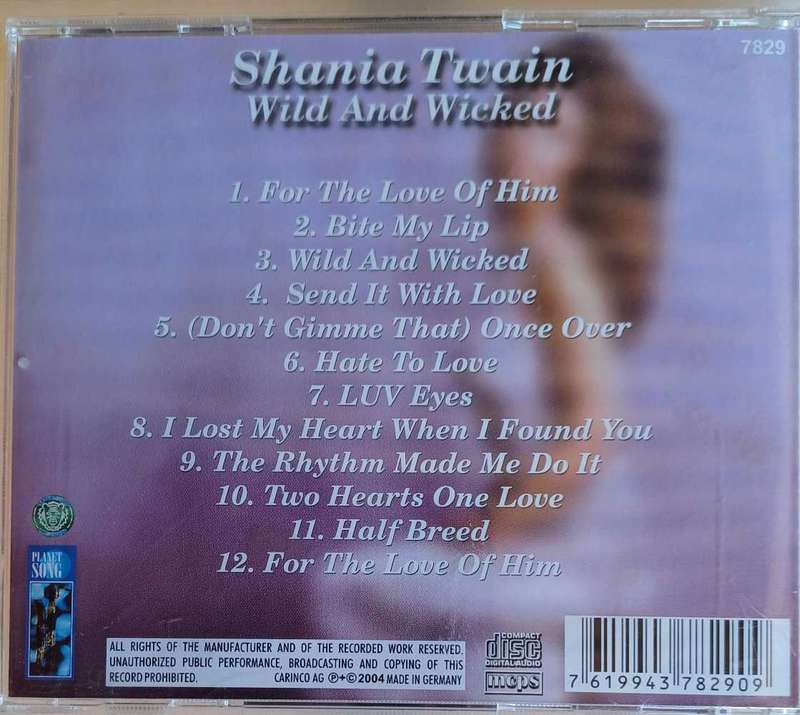 Shania Twain - Wild and wicked cd