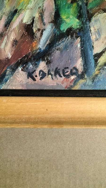 Kenneth Baker Oil on board size 790mm x 660mm
