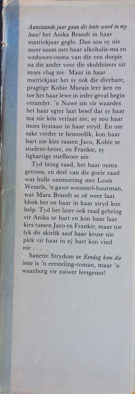 Eendag kom die lente deur Sanette Strydom
