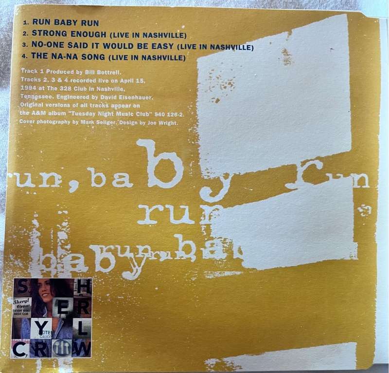 (CD single) Sheryl Crow -  Run, baby, run (1995) - 581 149-2
